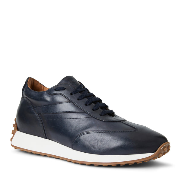 Duccio Mid leather Jogger Sneaker-Navy