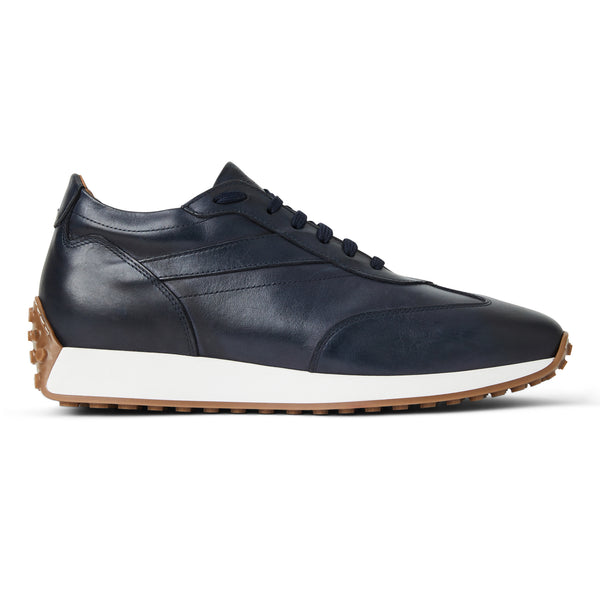 Duccio Mid leather Jogger Sneaker-Navy