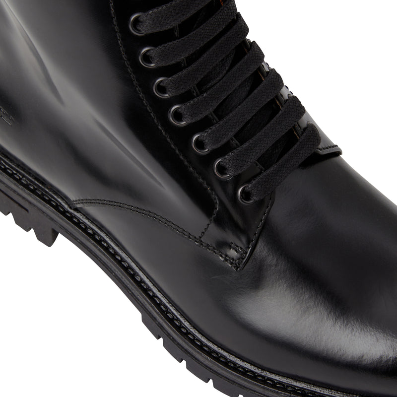 Griffin 6 inch Lace up Leather boot-Black