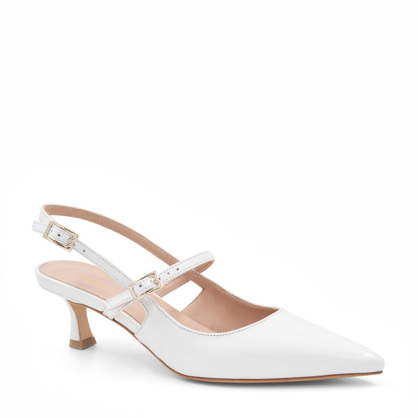LUPO ハンドバッグ　プリーツ　ホワイト Luciana Bone Crinkled Patent – Bruno Magli