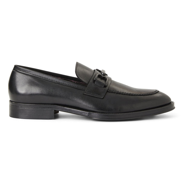 Corrado bit leather loafer-Black