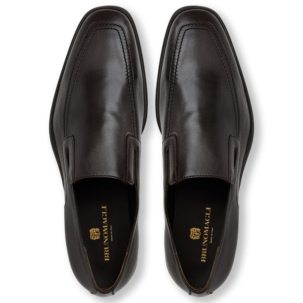 dark brown slip on dress shoes Handmade Men Brown Shaded Slip on Shoes, Men Brown Formal Dress Shoes