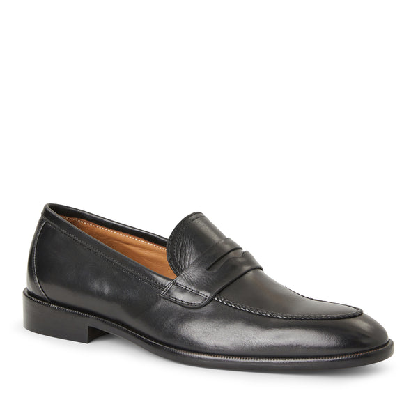 Arden Braided leather loafer-Black