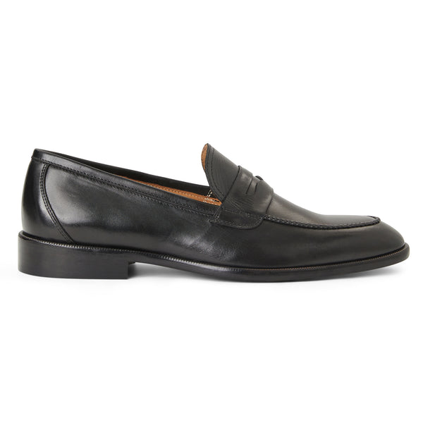 Arden Braided leather loafer-Black