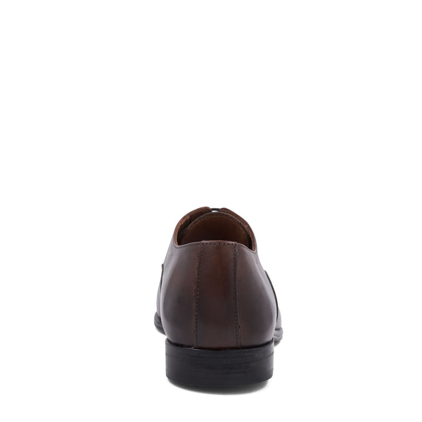 Bruno Magli Mens Dark Brown‎ Leather Cap Toe Oxford Shoes Made in Italy 4388 9.5 Experience Bruno Magli Leather Shoes | Quality at Mondo Uomo main image 4