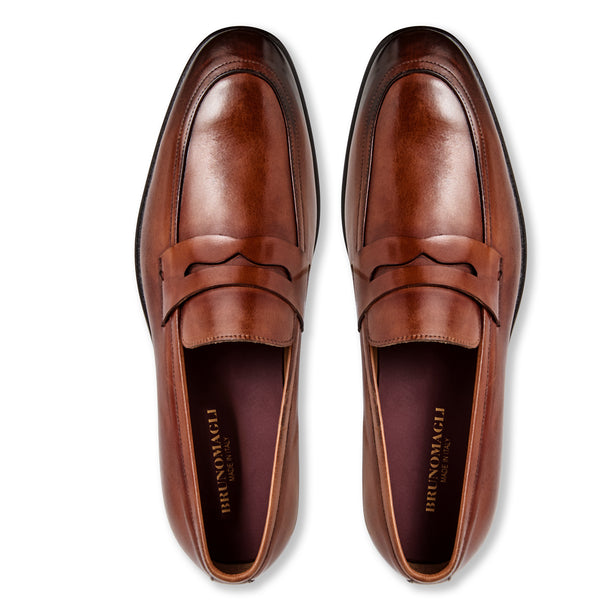 New Bruno Magli Men\'s Brown Novella Leather Loafers Made In Italy BRUNO MAGLI  main image 2