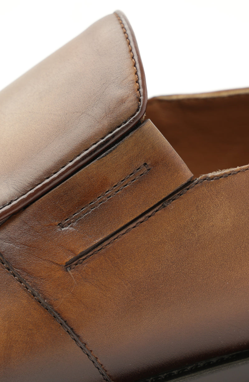 Barberino Leather Slip On Loafer - Cognac