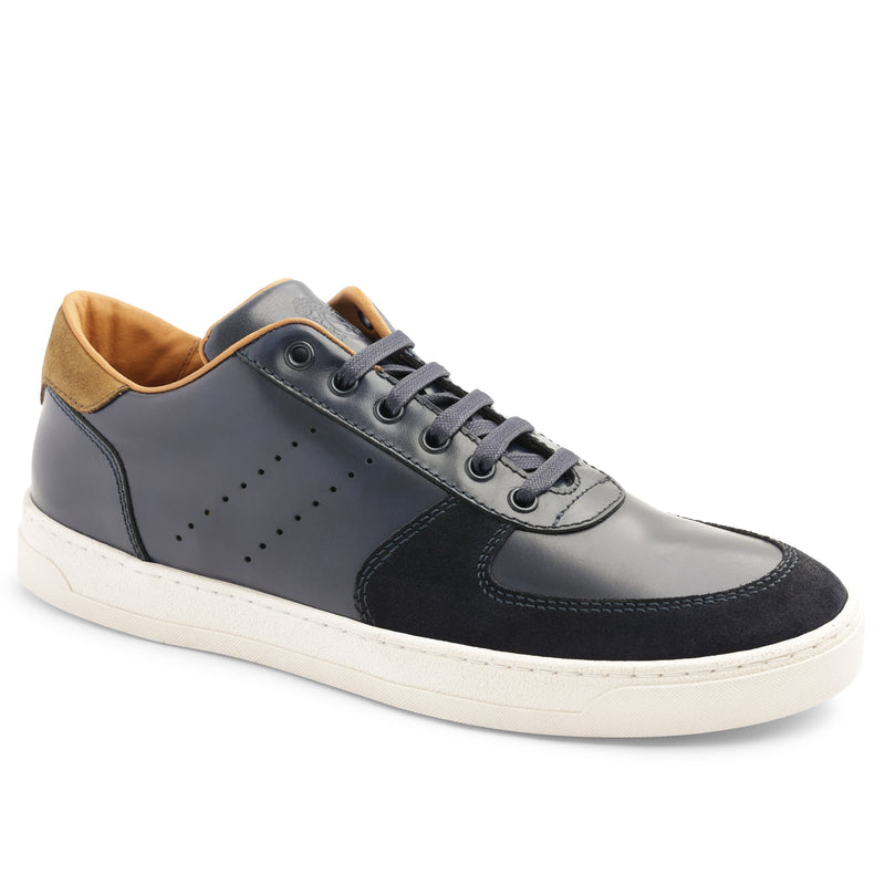 Ducca Lace-Up Leather Oxford Sneaker - Navy
