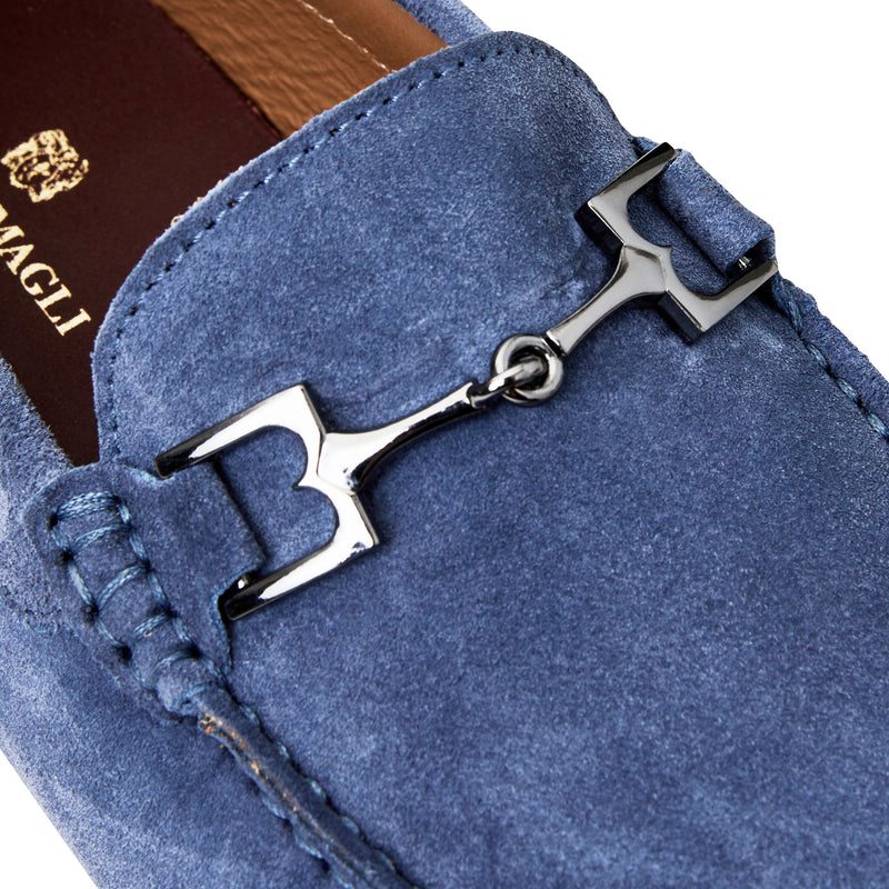 XANDER CASUAL SUEDE DRIVING MOCCASIN-LIGHT BLUE