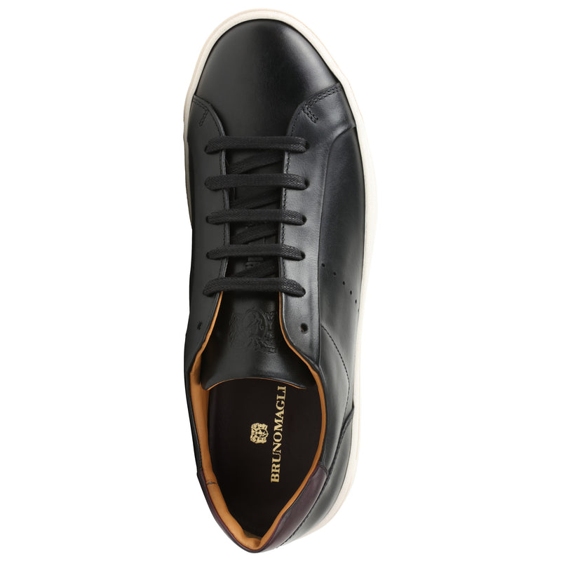 Dante Lace-to-Toe Leather Sneaker - Black