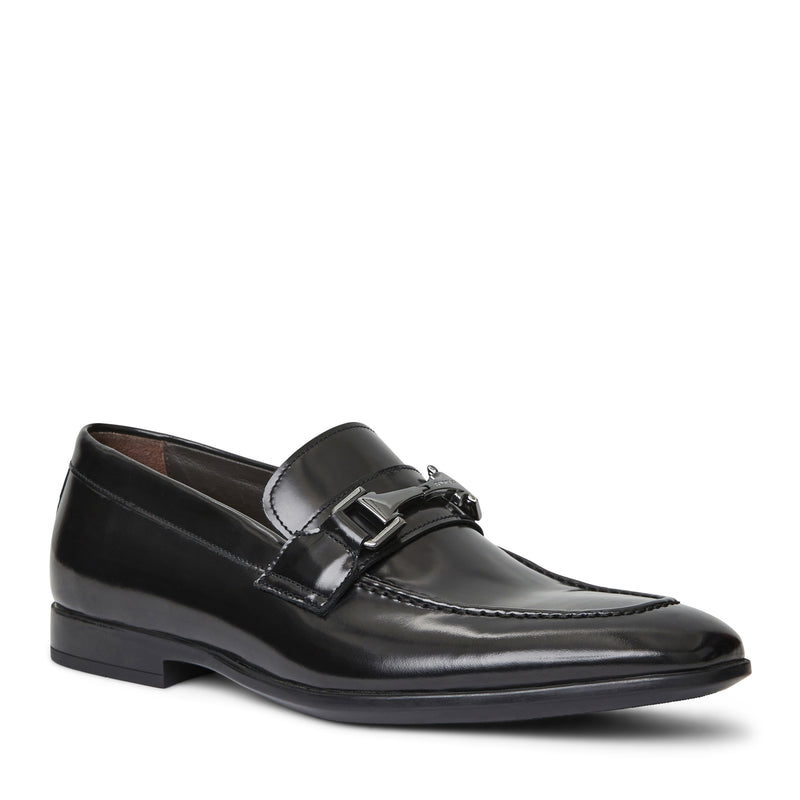 Saffo Slip On Black Bit loafer Black Leather