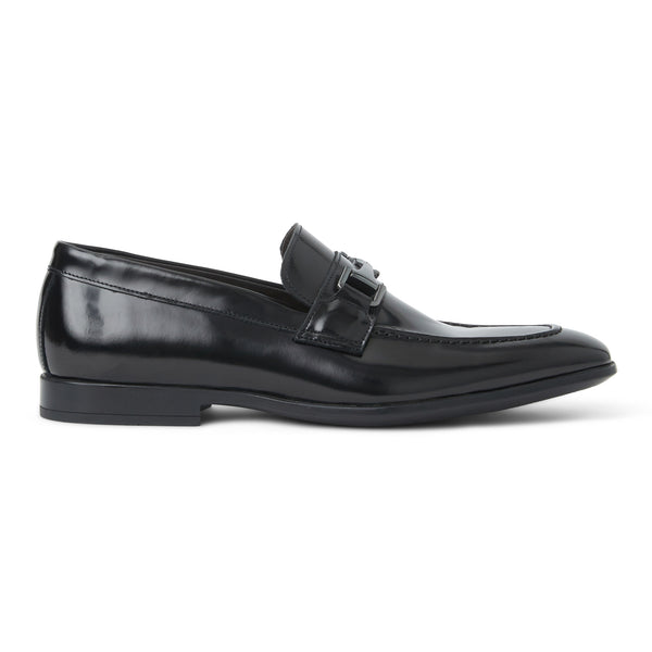 Saffo Slip On Black Bit loafer Black Leather