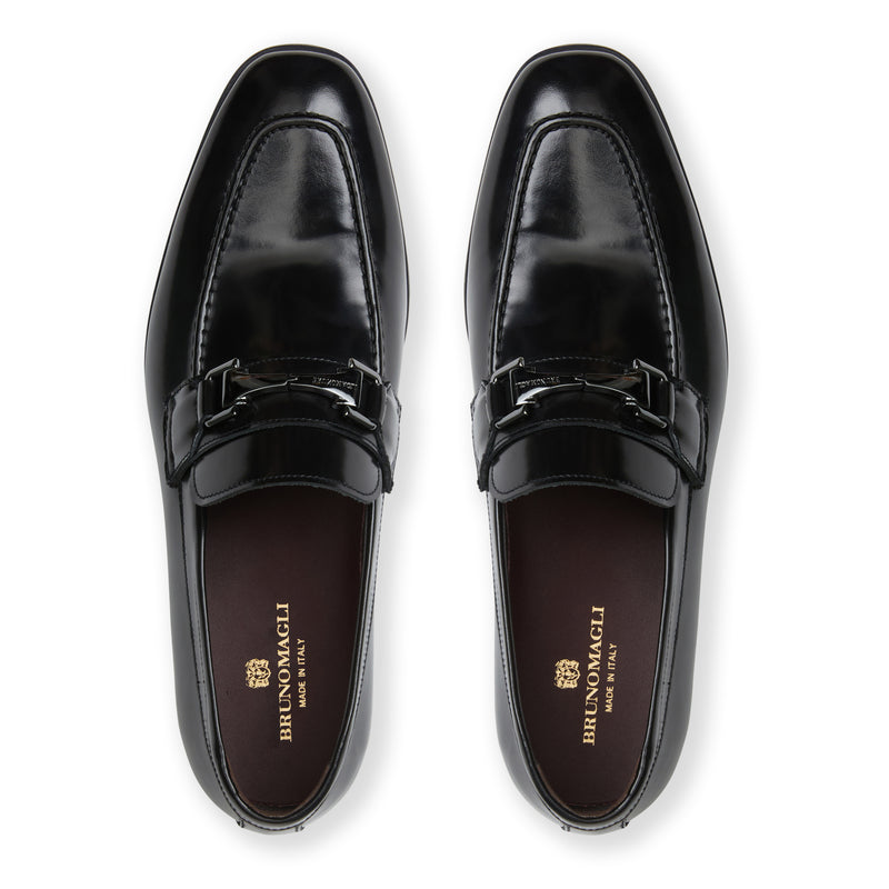 Saffo Slip On Black Bit loafer Black Leather