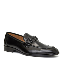 Alessio Slip On Black Bit loafer  Black Leather