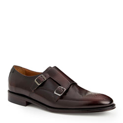 Alfeo Double Monk Strap-Bordeaux