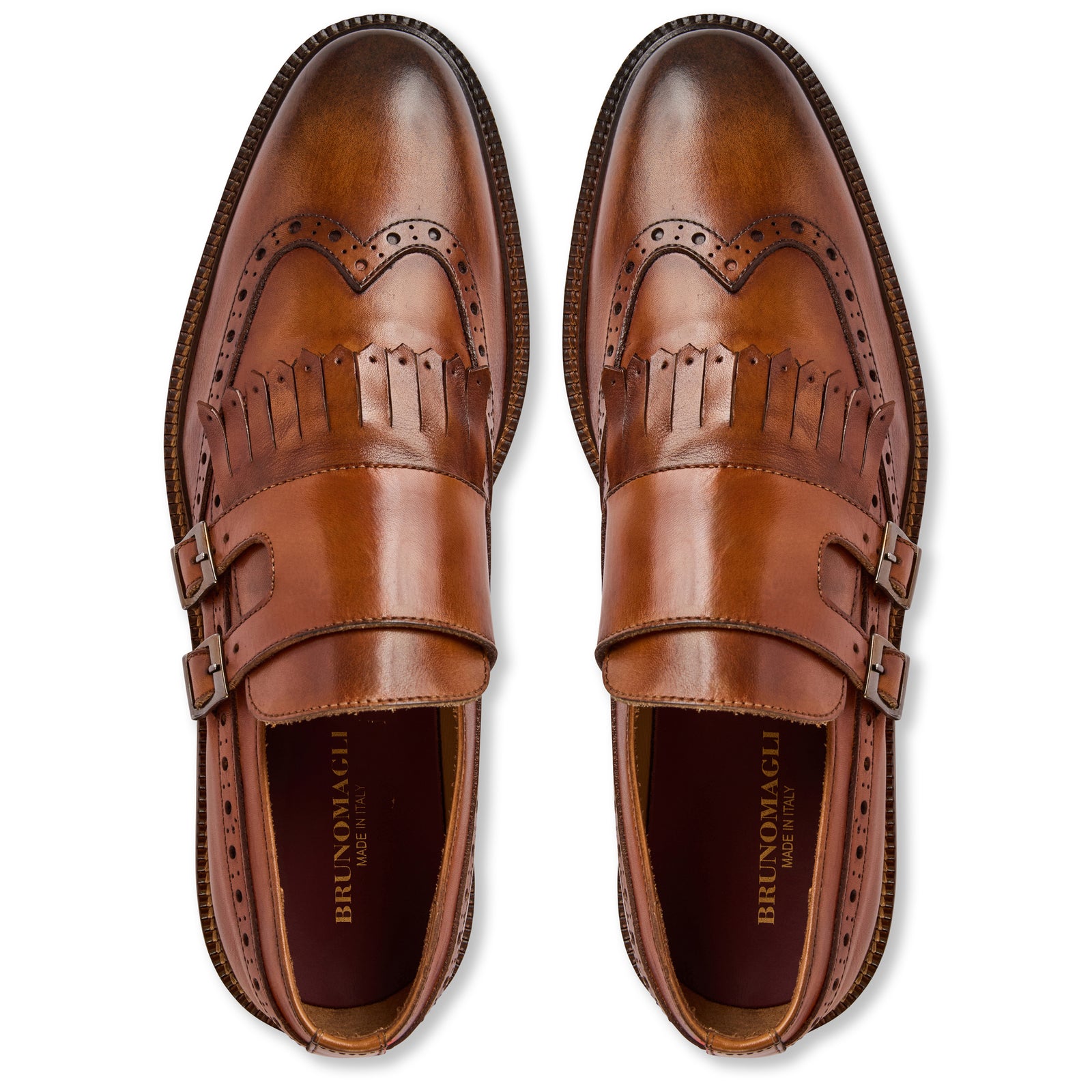 Bruno Magli Mateo Buckle Strap Kiltie Loafers Brown Size 11.5 M Bologna Italy Bruno Magli Kiltie Loafers Hand Made In Italy 11 Runs Small  main image 2