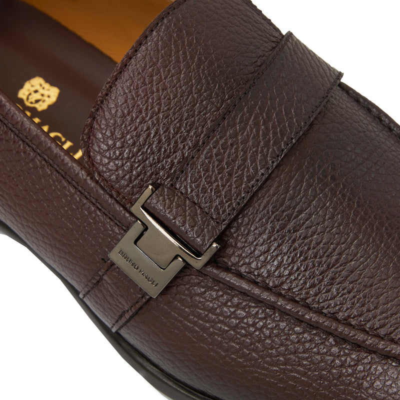 Arlo Slip On Side Bit  Loafer Brown Leather
