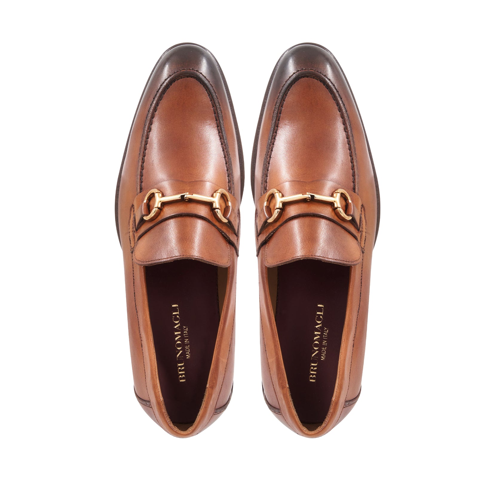 Bruno Magli Mens Alessandro Loafers US 11 M EU 44 Brown Leather GUC Alessandro Cognac – Bruno Magli main image 2