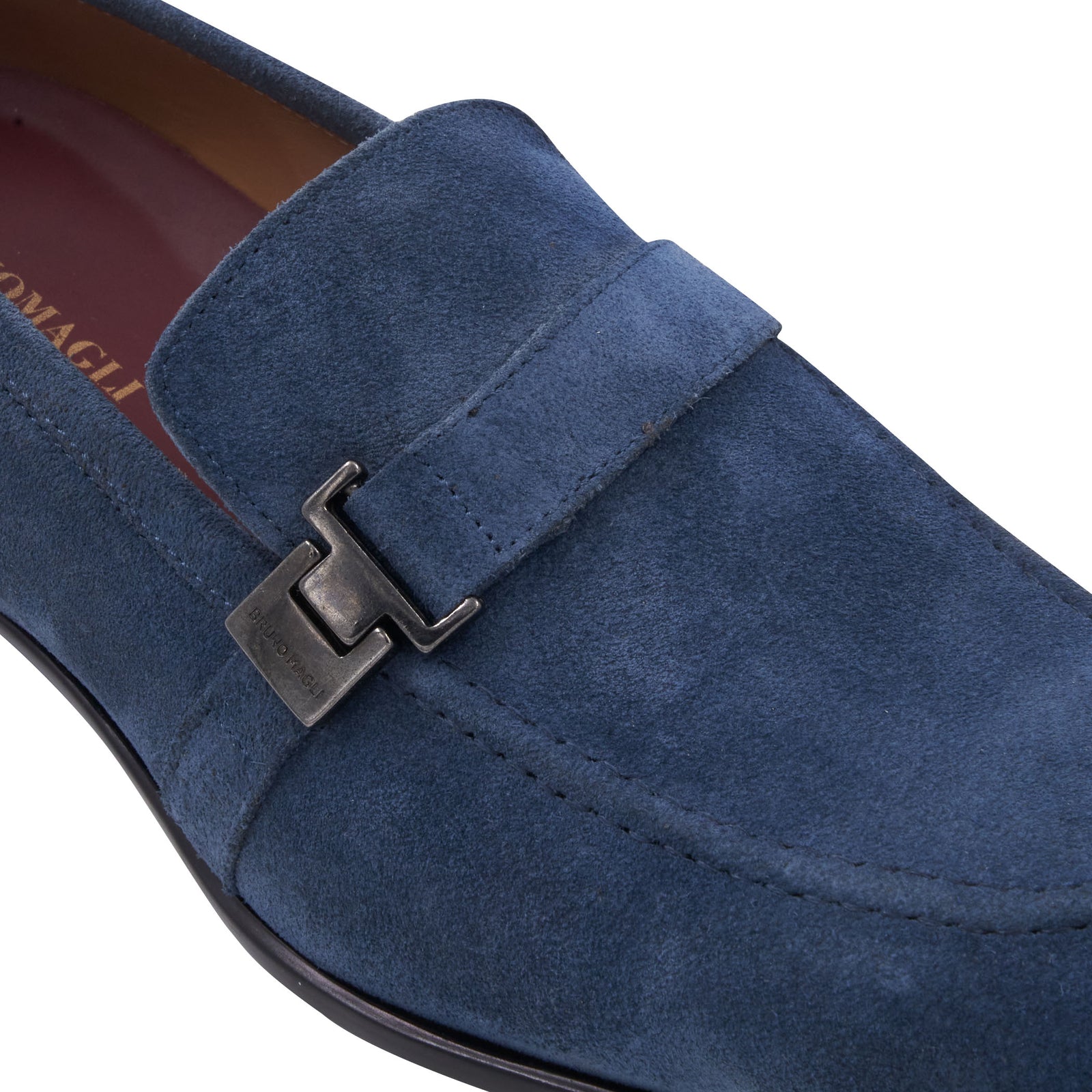 Bruno Magil Blue Suede Shoes. Bruno Magli Bono BM3BONN1 Mens Blue Suede Lace Up Lifestyle  main image 3