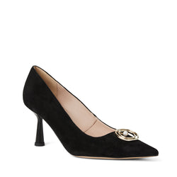 BABETTE CLASSIC SUEDE PUMP-BLACK SUEDE
