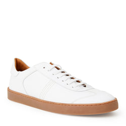 Bono Leather Lace up Sneaker White Bruno Magli