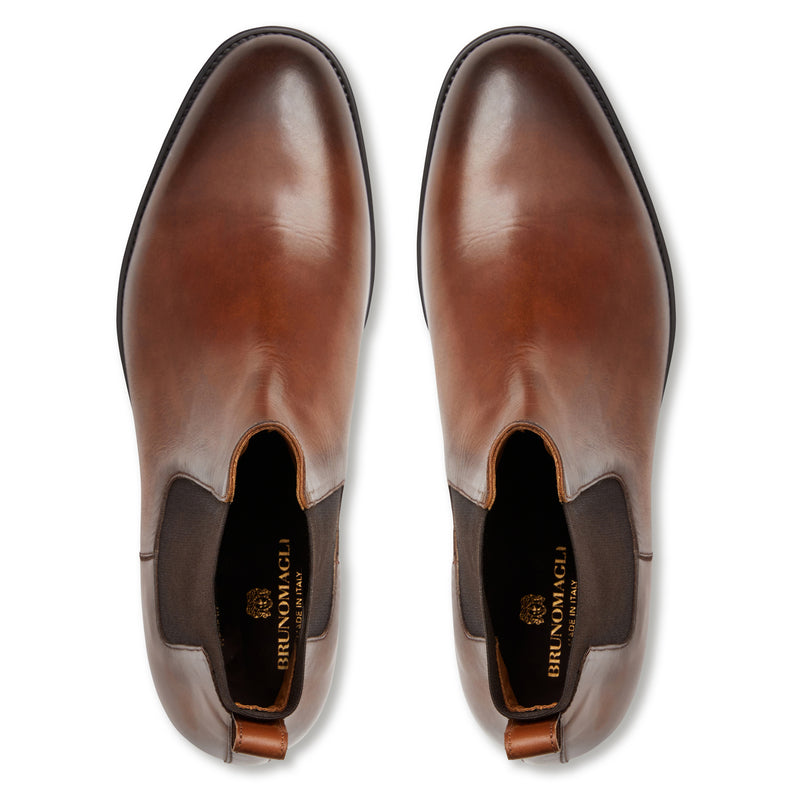 Byron Double Gore Slip-on Boot-Cognac