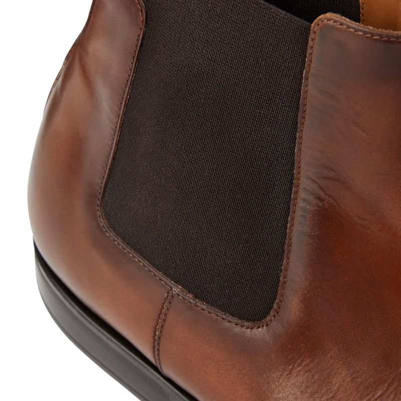 Byron Double Gore Slip-on Boot-Cognac