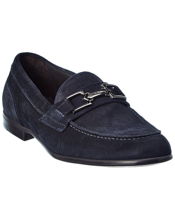 Fermo Note  navy Suede Slip on Loafer
