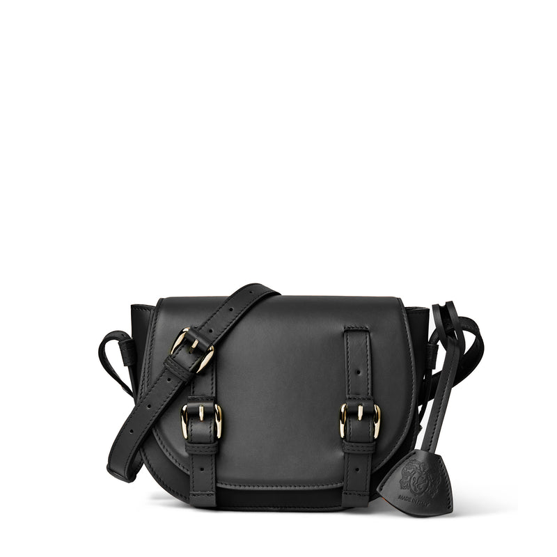 Camilla equestrian inspired Handbag Black Nappa Leather