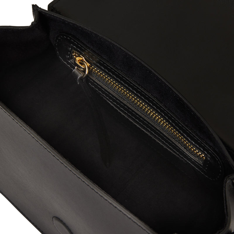 Camilla equestrian inspired Handbag Black Nappa Leather