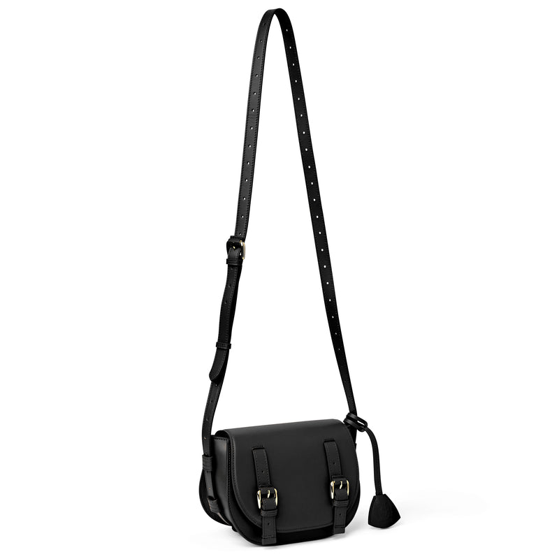 Camilla equestrian inspired Handbag Black Nappa Leather