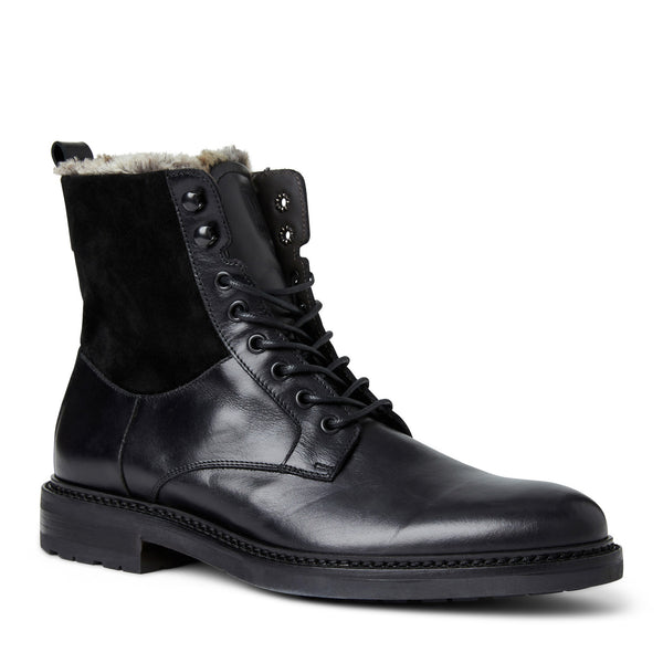 Cerone Black Calf/Suede Boot