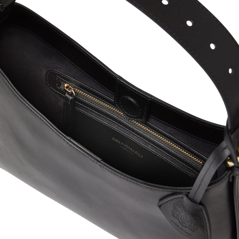 Cora Mini Hobo handbag Black nappa leather