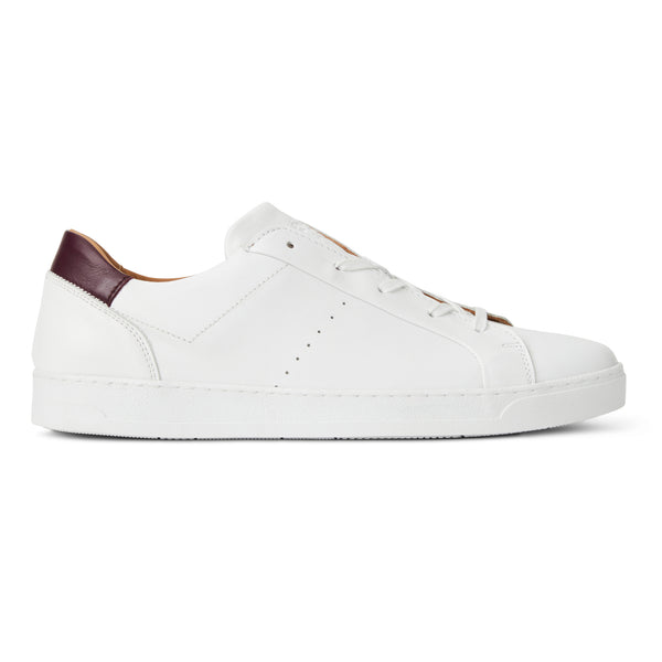 Dante Lace-to-Toe Leather Sneaker - White