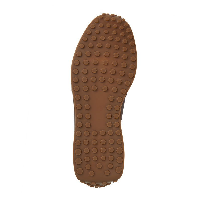Duccio Mid leather Jogger Sneaker-Rust