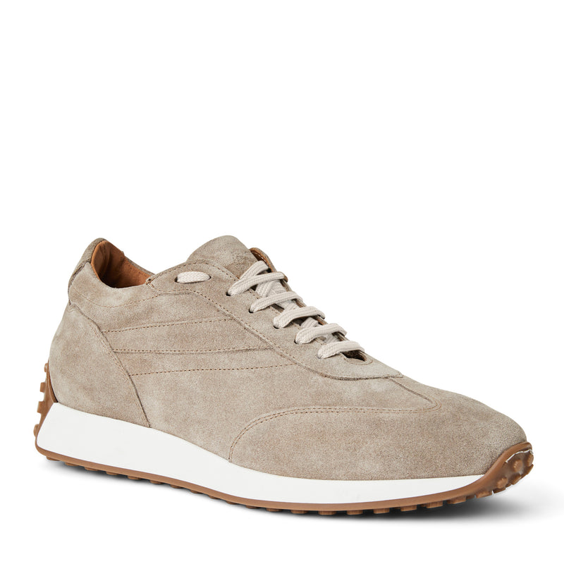 Duccio Mid Suede Jogger Sneaker-Taupe