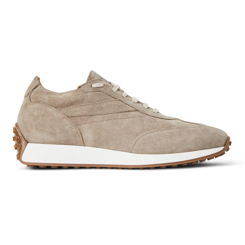 Duccio Mid Suede Jogger Sneaker Taupe Bruno Magli
