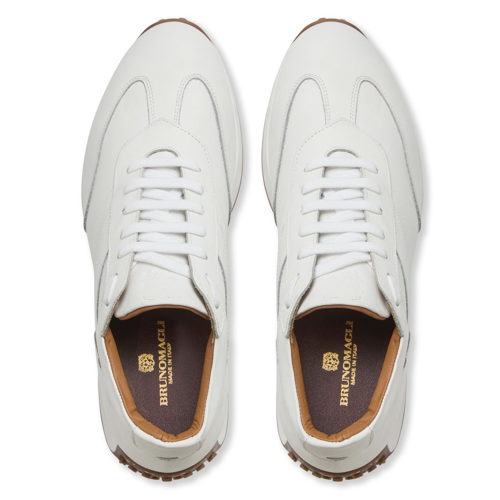 Duccio mid leather Jogger sneaker White Bruno Magli