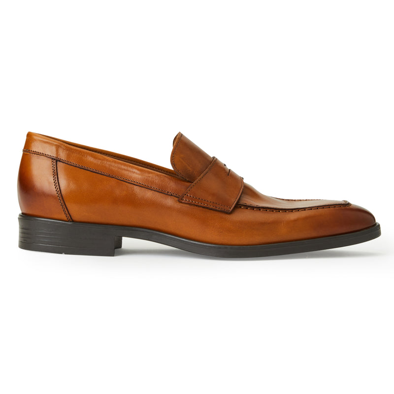 DURANTE Tapered Modern Penny Loafer COGNAC