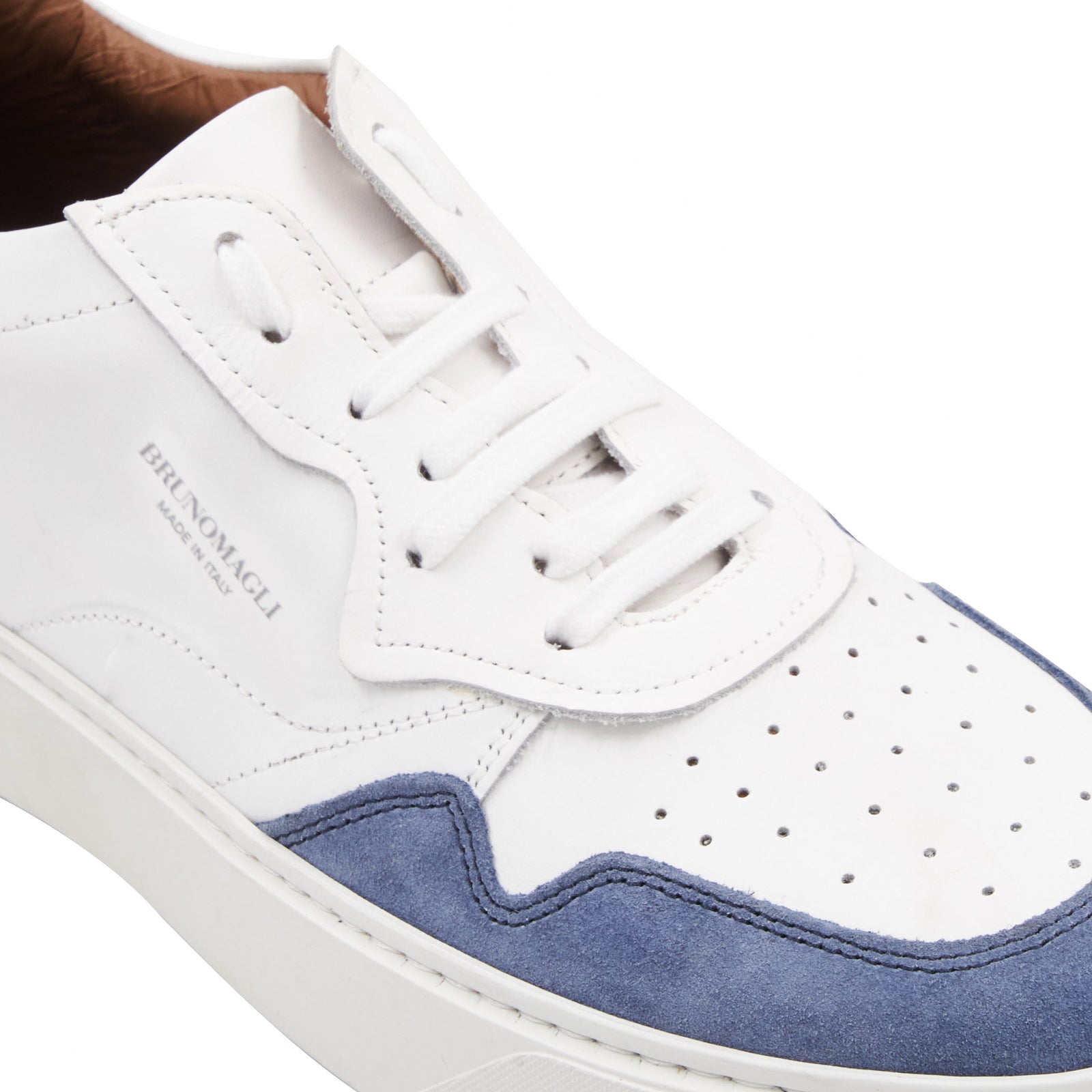 Dezi White/Blue Suede – Bruno Magli