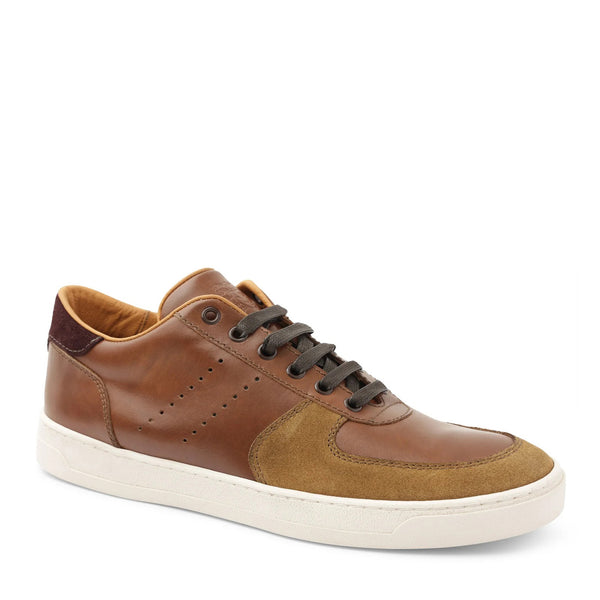 Ducca Lace-Up Leather Oxford Sneaker - Cognac