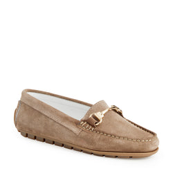 Emilia Driving mocc Loafer- Taupe Suede