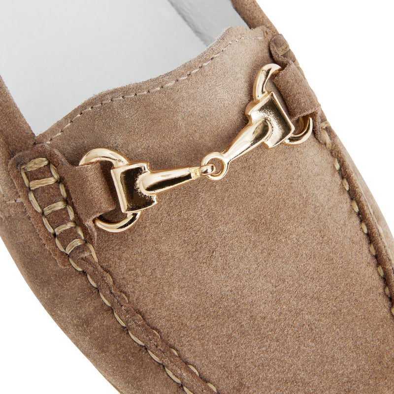 Emilia Driving mocc Loafer- Taupe Suede