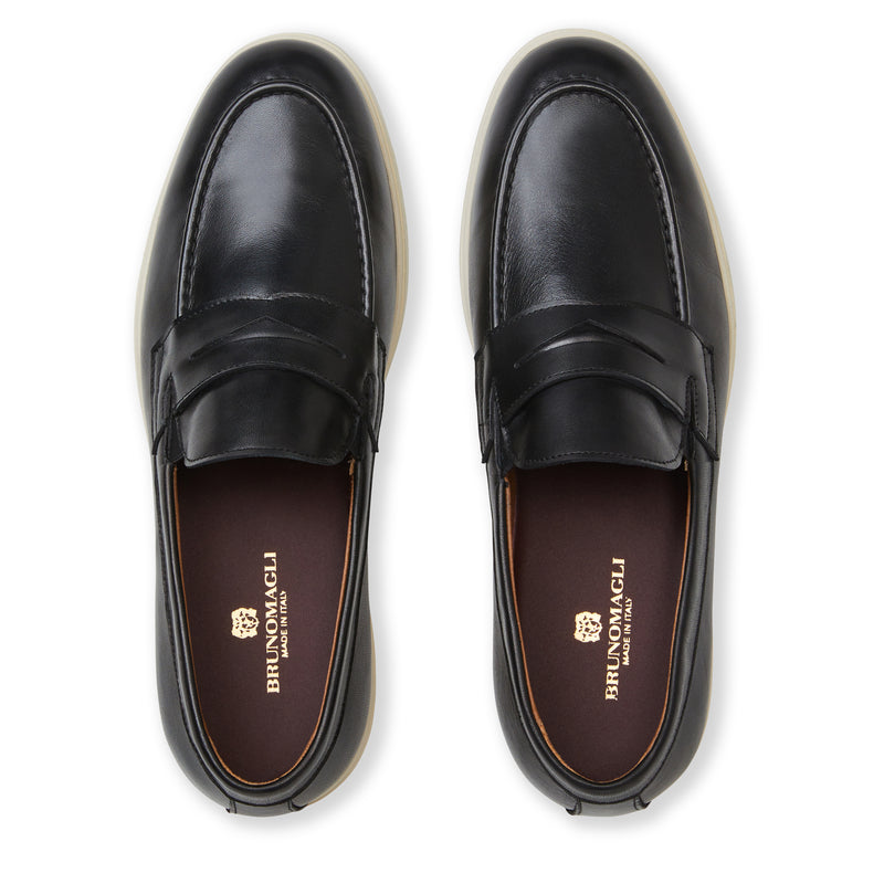 Ettore Slip On Loafer Black Leather