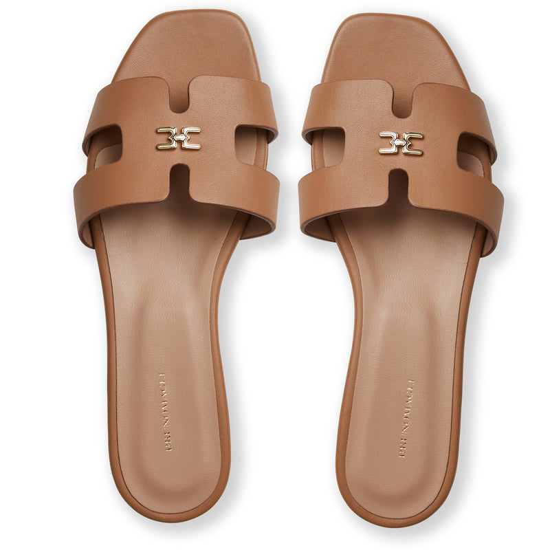 FINA Single Band Sandal COGNAC