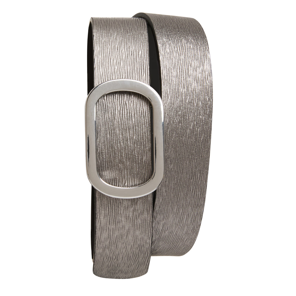 Soft Surroundings Silver Monte Carlo Metallic Classic Belt M(10/12)‎ 895338s4.jpg main image 4