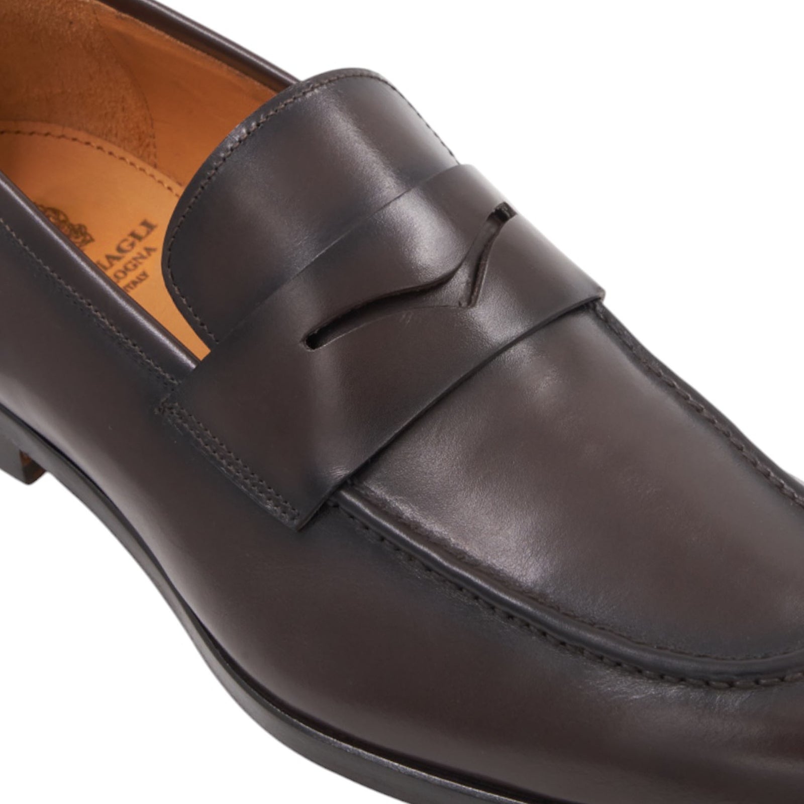 Vintage Bruno Magli Dark Brown‎ Leather Penny Loafers Bruno Magli Brown Leather Penny Loafers main image 2