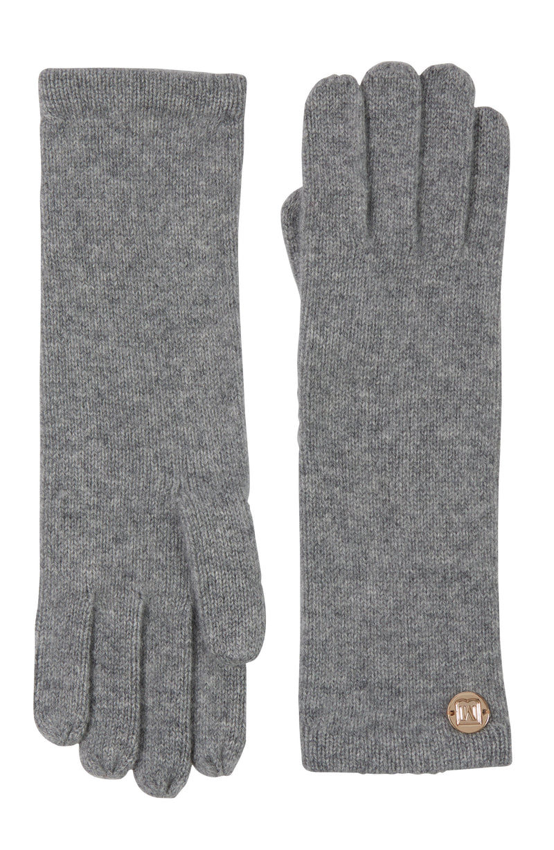M by Bruno Women's Jersey Knit Gloves grey