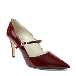 Gemma Mary-Jane Leather Pump - Bordeaux Patent