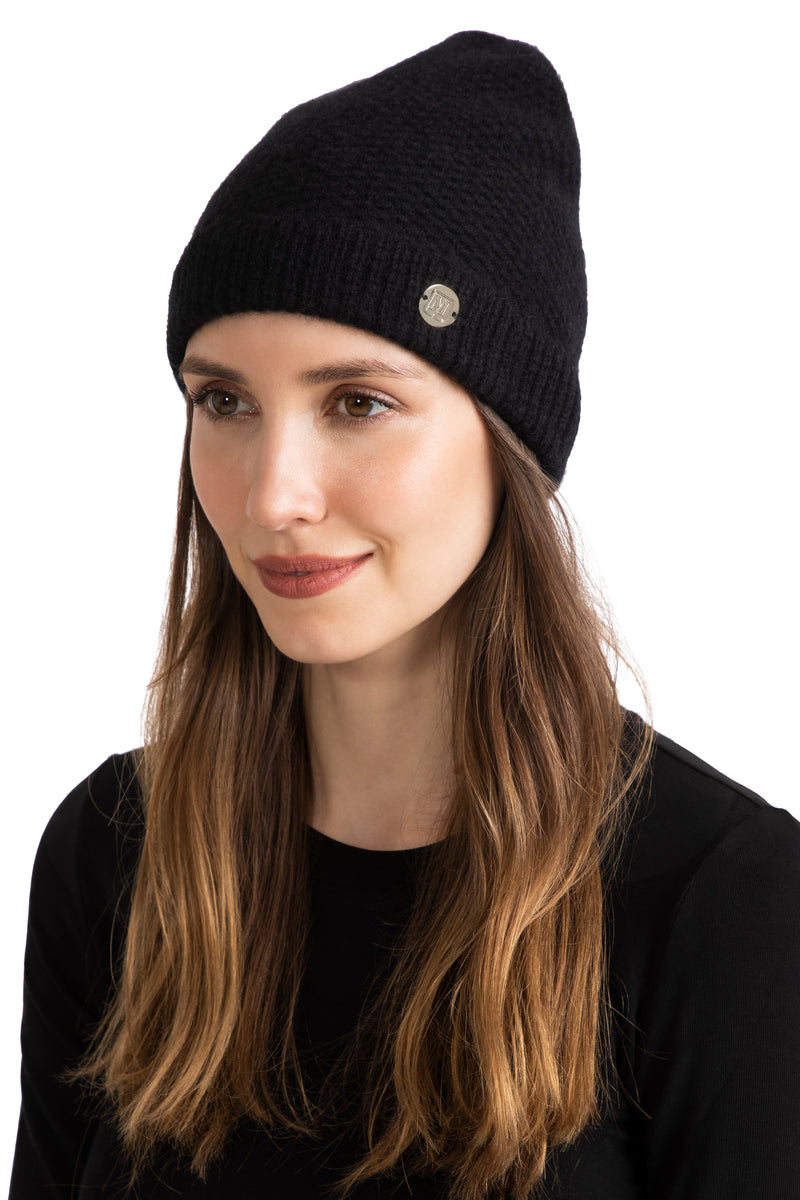 M by Bruno Women's Honeycomb knit hat blk